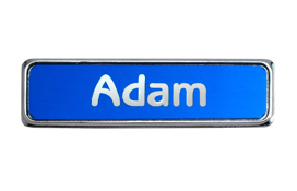 Style A, metal name tags