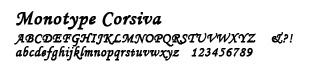 fonts like monotype corsiva bold