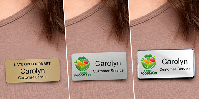 adding a logo to name tags makes your branding more visible to consumers