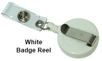 White Clip Badge Reel