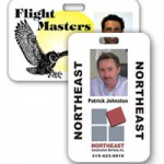 Logo photo ID badges personalized with pictures, names and titles.