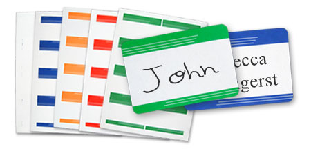 Adhesives Name badges for any event.