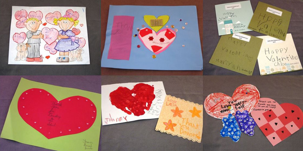 2017 GEF Valentine's Day Cards from students to Coller Industries.