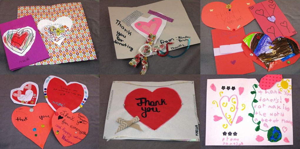 2017 GEF Valentine's Day Cards from students to Coller Industries.