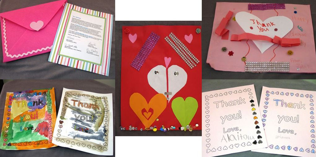 2017 GEF Valentine's Day Cards from students to Coller Industries.